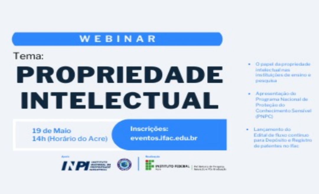 Abertas inscrições para webinar sobre propriedade intelectual